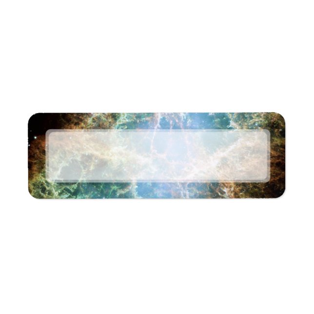 Crab Nebula - Hubble Telescope Returadress Etikett (Framsidan)