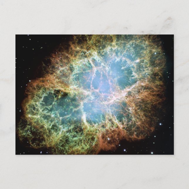 Crab Nebula - Hubble Telescope Vykort (Framsida)