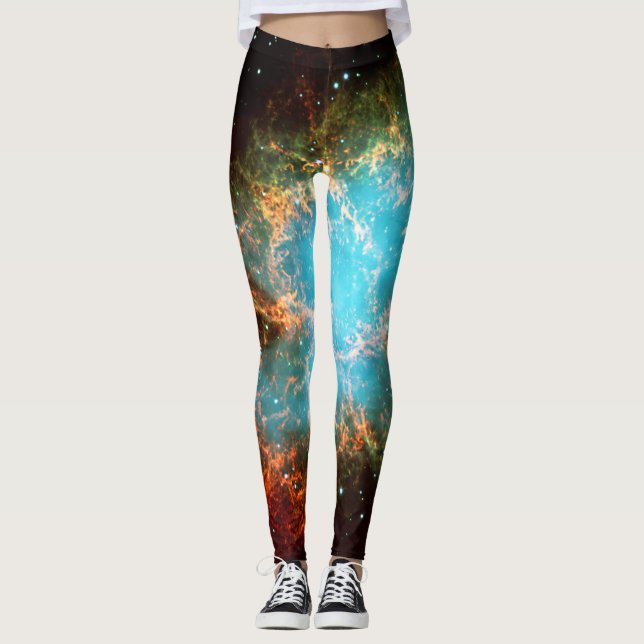 Crab Nebula i Taurus rymden motion Leggings (Framsida)