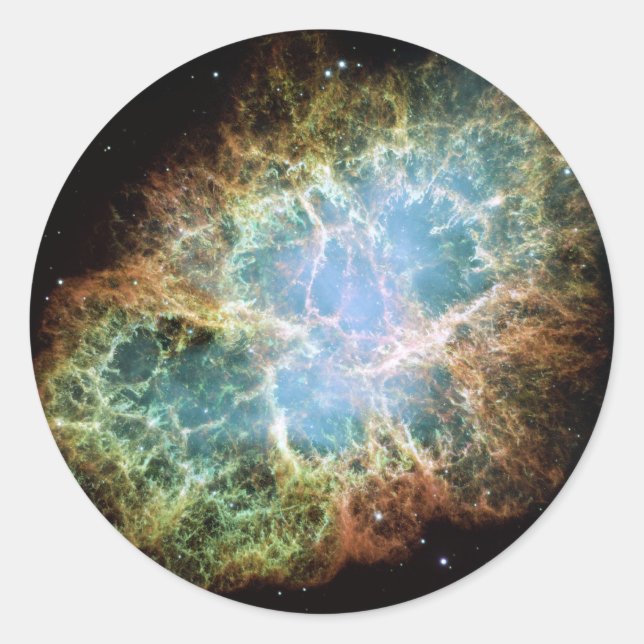 Crab Nebula Runt Klistermärke (Framsida)