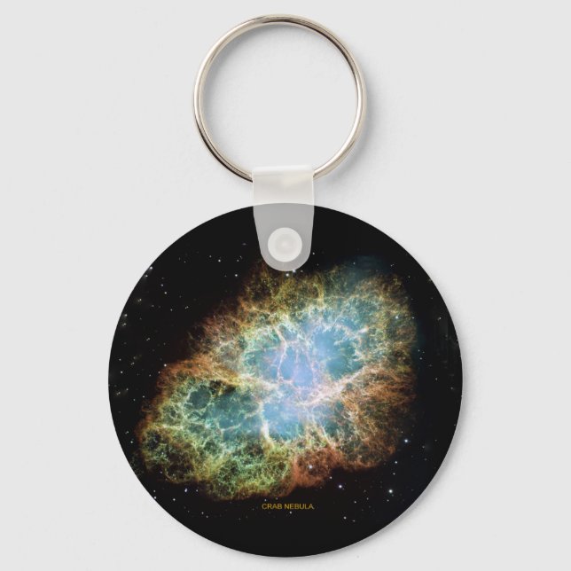 Crab Nebula Space Abstrakt Nyckelring (Framsida)