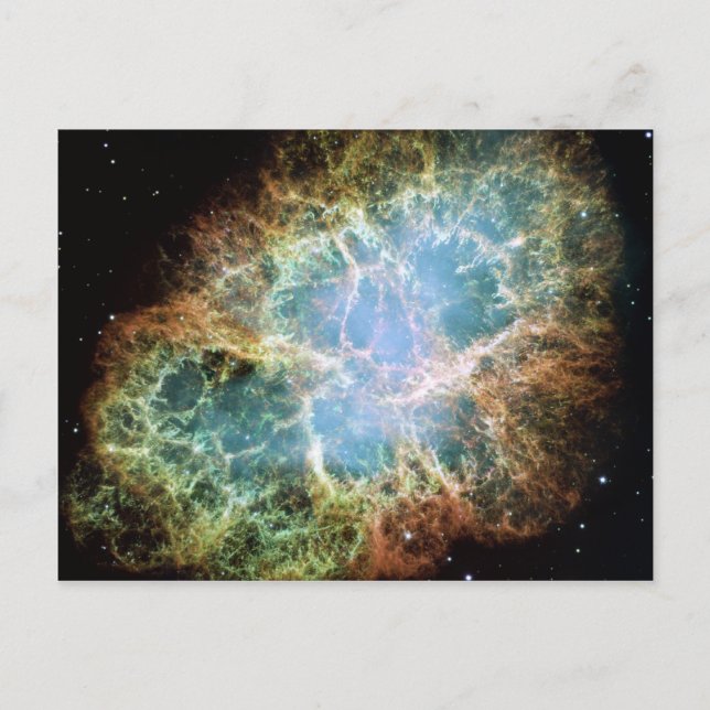 Crab Nebula Space NASA-foto Vykort (Framsida)