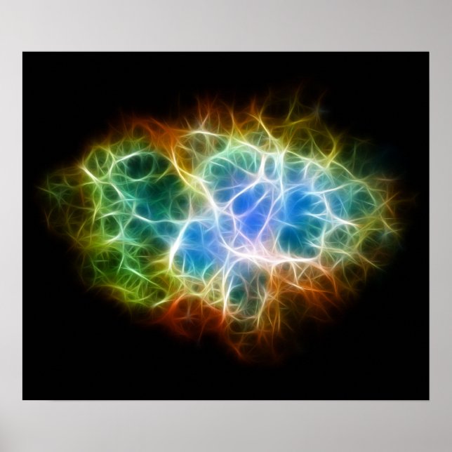 Crab Nebula Star Space Cloud Poster (Framsidan)