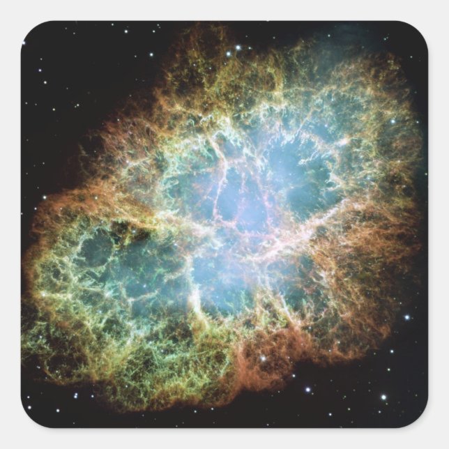 Crab Nebula Sticker Fyrkantigt Klistermärke (Framsida)