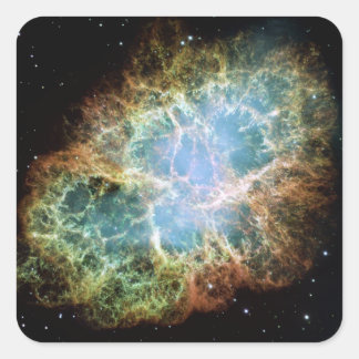 Crab Nebula Sticker Fyrkantigt Klistermärke