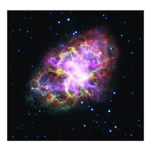 Crab Nebula Supernova Remnant Hubble Composite Fototryck