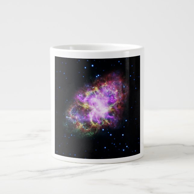 Crab Nebula Supernova Remnant Hubble Composite Jumbo Mugg (Framsidan)