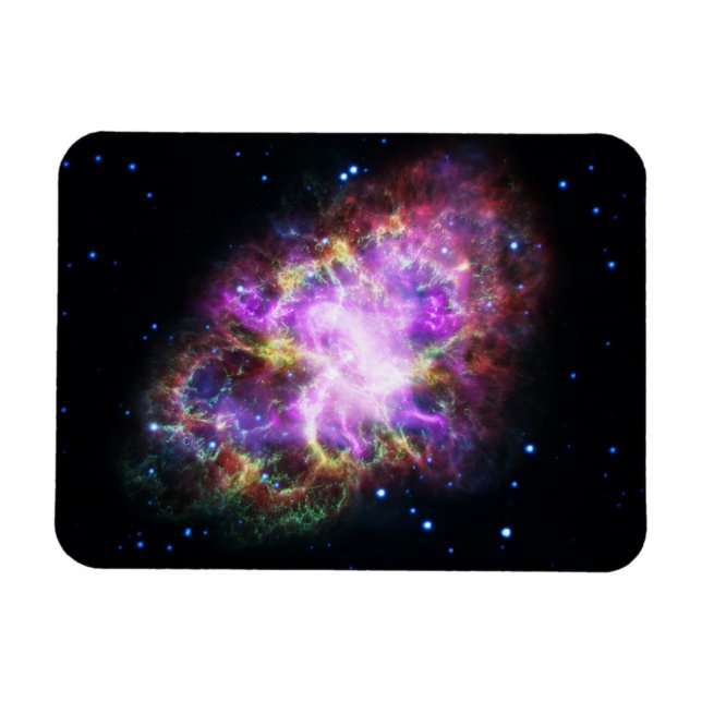 Crab Nebula Supernova Remnant Hubble Composite Magnet (Horisontell)