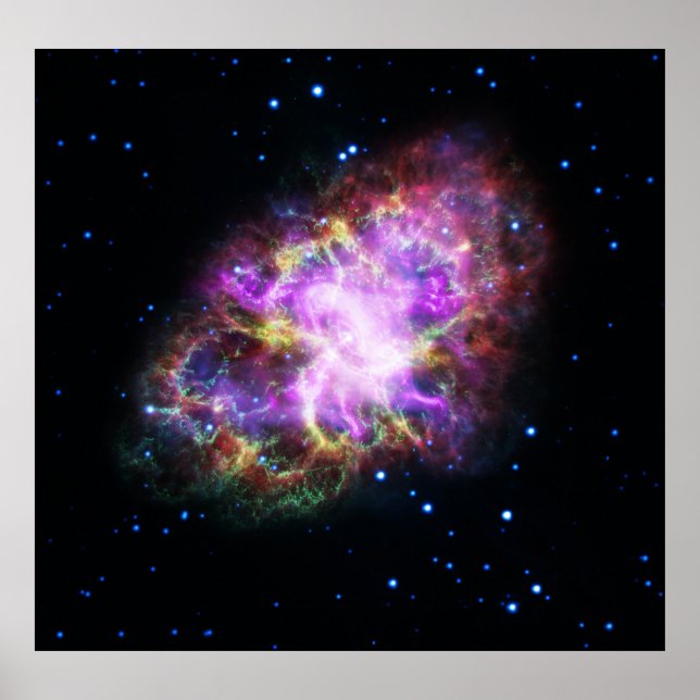 Crab Nebula Supernova Remnant Hubble Composite Poster (Framsidan)