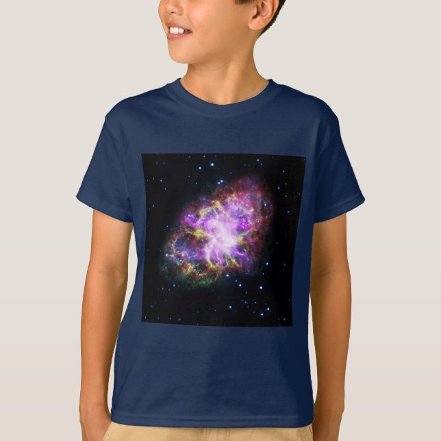 Crab Nebula Supernova Remnant Hubble Composite T Shirt (Framsida)