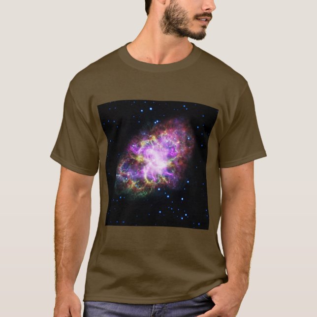 Crab Nebula Supernova Remnant Hubble Composite T Shirt (Framsida)
