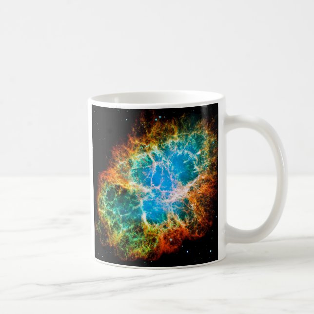 Crab Nebula Supernova Remnant Hubble Space Photo Kaffemugg (Höger)