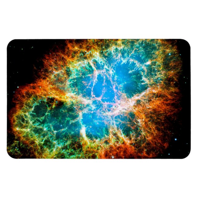 Crab Nebula Supernova Remnant Hubble Space Photo Magnet (Horisontell)