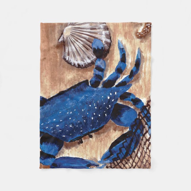 Crab och Scallop Fleece Blanket (Framsidan)