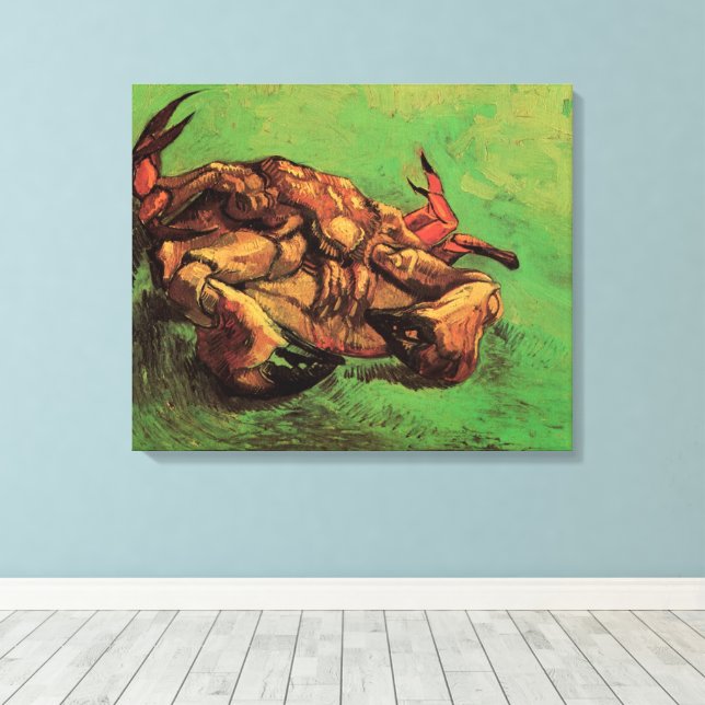 Crab på baksidan av Vincent van Gogh Canvastryck (Insitu (trägolv))