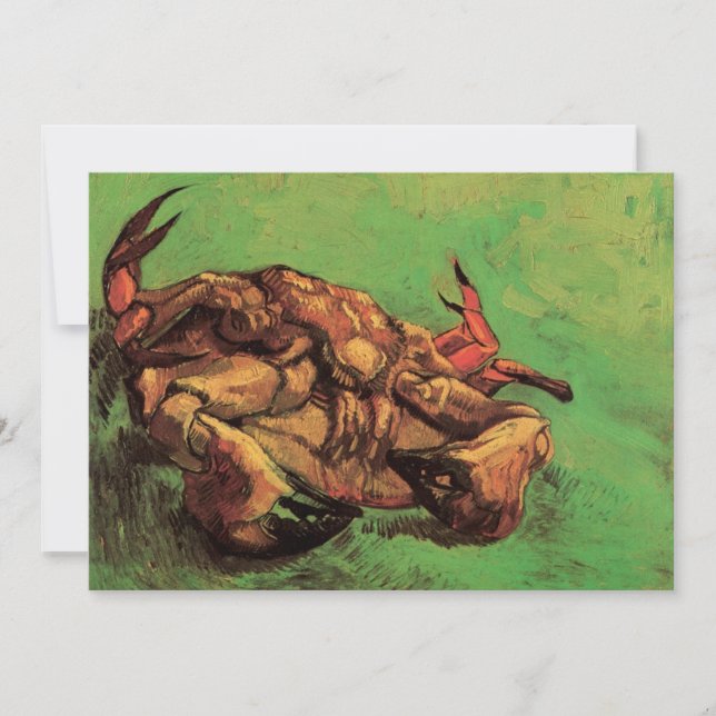 Crab på baksidan av Vincent van Gogh Inbjudningar (Framsida)