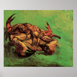 Crab på baksidan av Vincent van Gogh Poster
