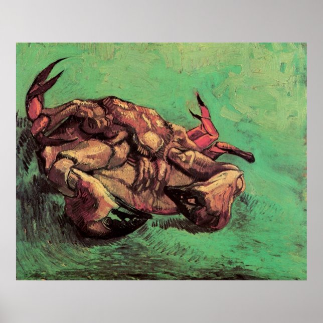 Crab på baksidan av Vincent van Gogh Poster (Framsidan)