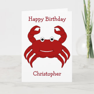 Crab Personlig Birthday Kort