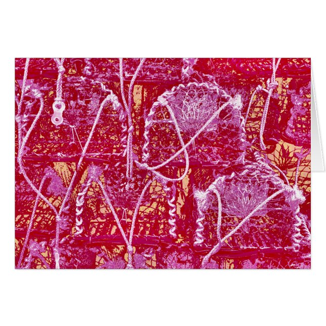 CRAB POTS-ABSTRAKT HÄLSNINGSKORT (Framsidan Horizontal)