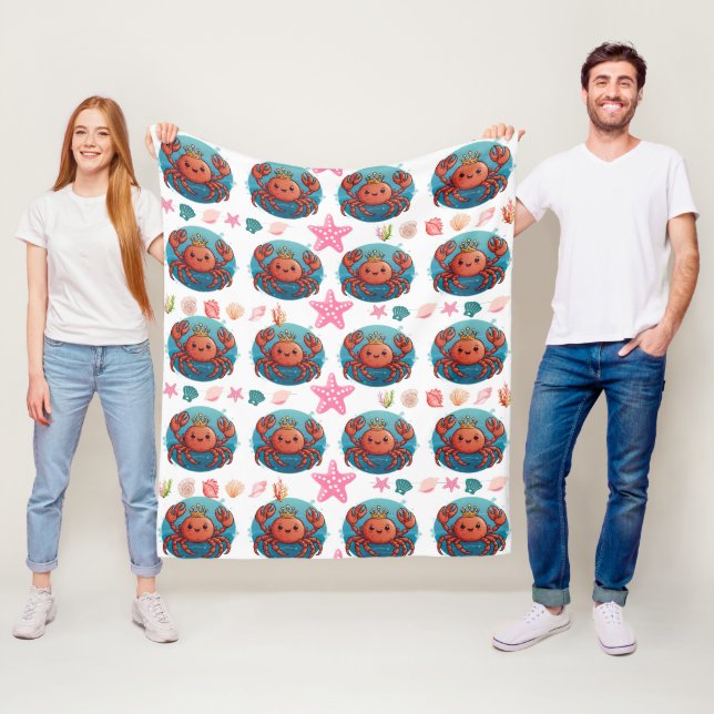 Crab Princess Mönster Fleecefilt (På plats)