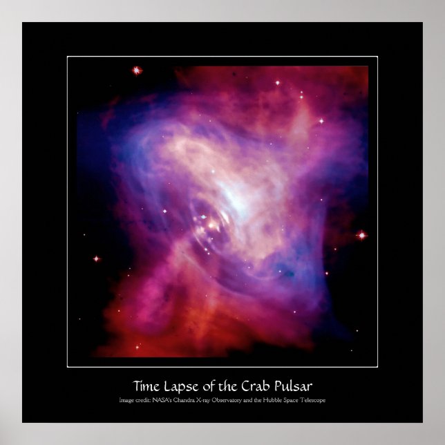 Crab Pulsar Time Lapse - Neutron Star Poster (Framsidan)