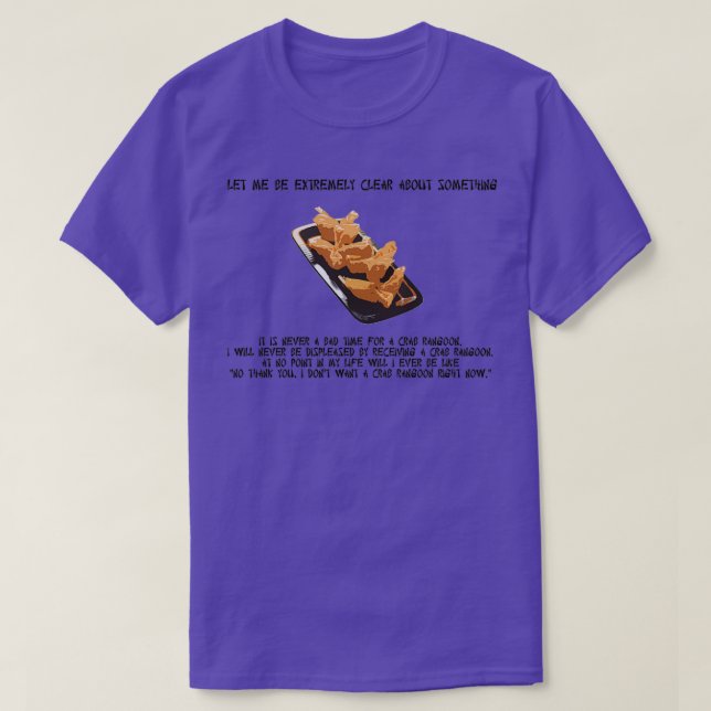 Crab Rangoon Alltid T Shirt (Design framsida)