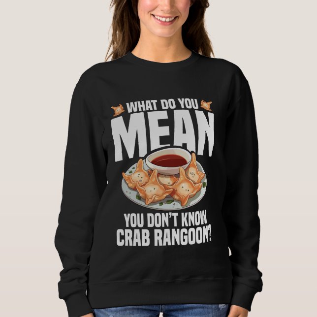 Crab Rangoon Necklace Food Älskare Chinese Crab Ra T Shirt (Framsida)
