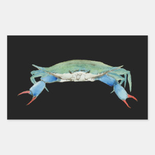 Crab Rektangulärt Klistermärke