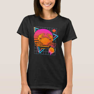Crab Retro 80s Stil Vintage Ocean Animal T Shirt