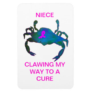 Crab Rosa Ribbon Car magnet Breast Cancer