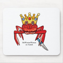 Crab Royalty med knivar, MeWarriorWoman på Twitch Musmatta