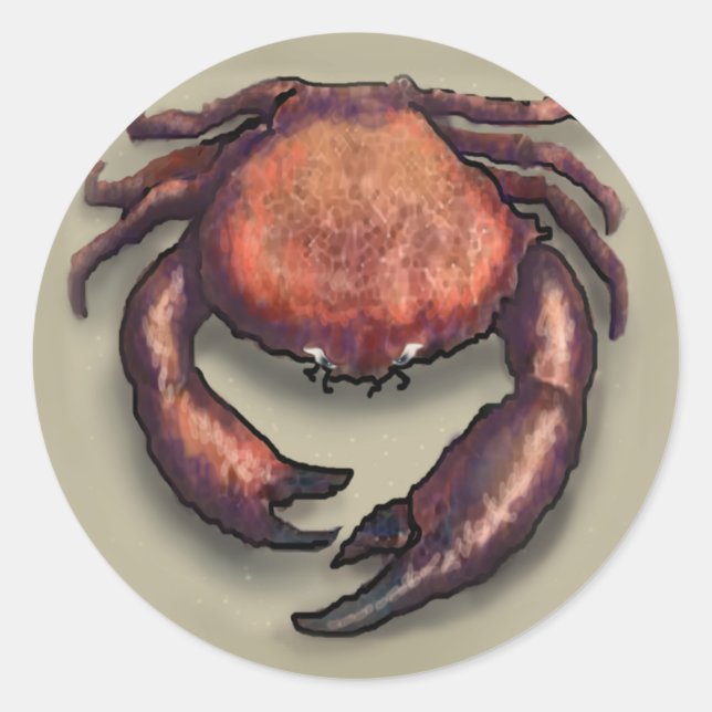 Crab Runt Klistermärke (Framsida)