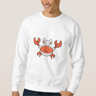 Crab som Cook med kokhat Lång Ärmad Tröja