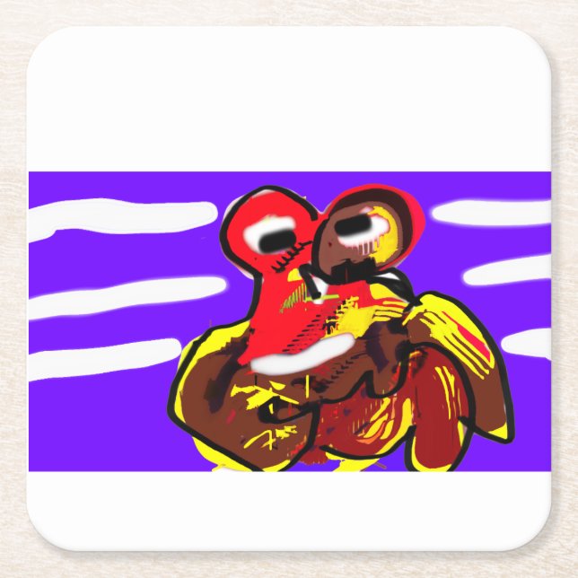 Crab-sommar Underlägg Papper Kvadrat (Framsidan)