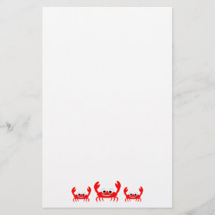 Crab Stationery Brevpapper