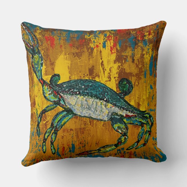 Crab Throw Pillow Kudde (Baksida)