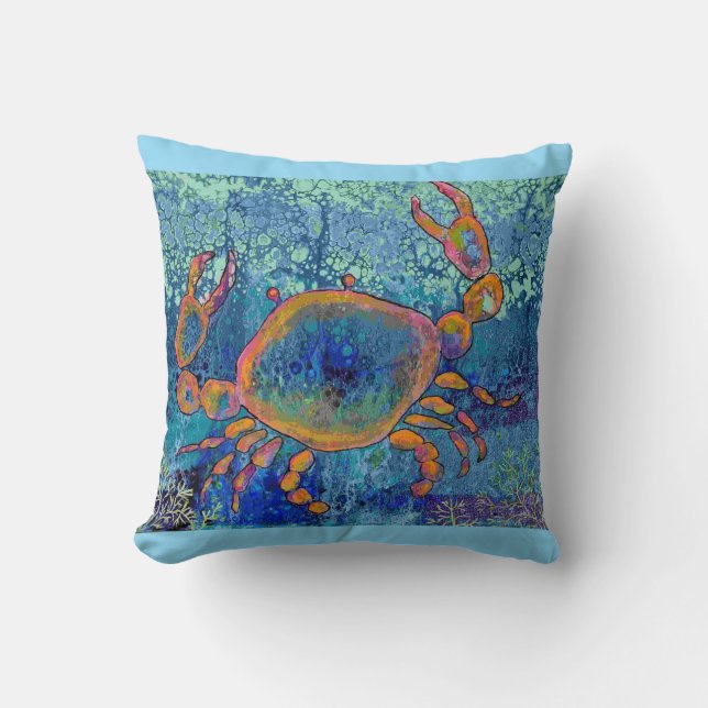 Crab Throw Pillow Kudde (Framsida)