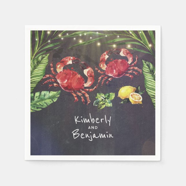 Crab Tropical Coastal Beach Pappersservett (Framsidan)