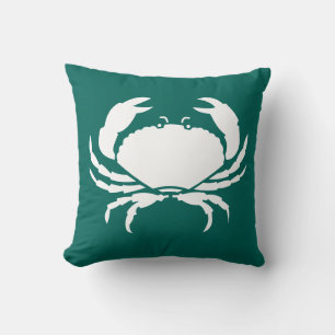 CRAB VIT på blå kudde