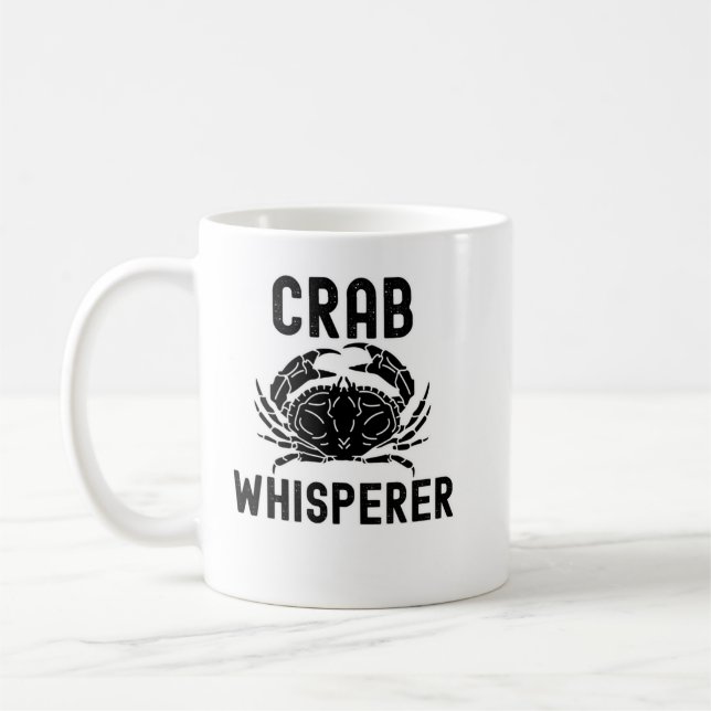 Crab Whisperer Crab Hunting Crabbing Kaffemugg (Vänster)