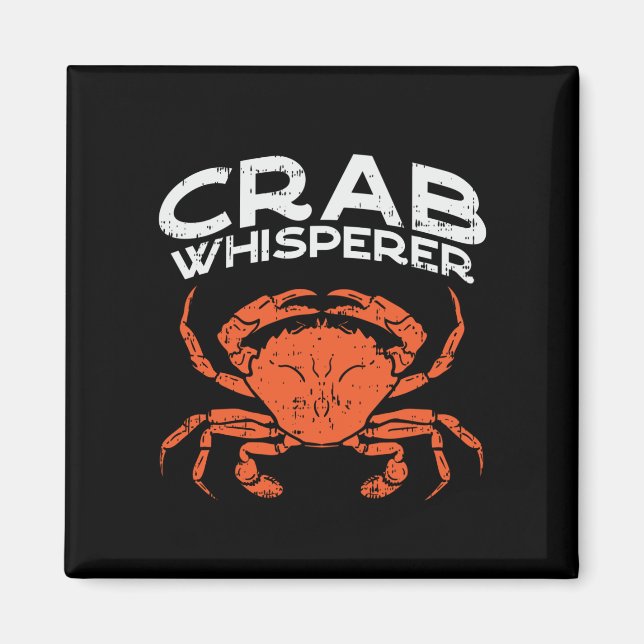 Crab Whisperer Vintage Crabbing Magnet (Framsidan)