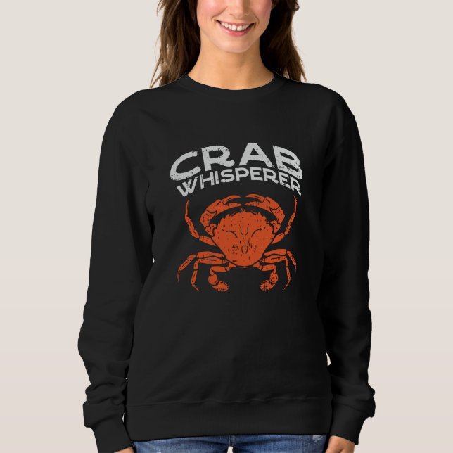 Crab Whisperer Vintage Crabbing T Shirt (Framsida)