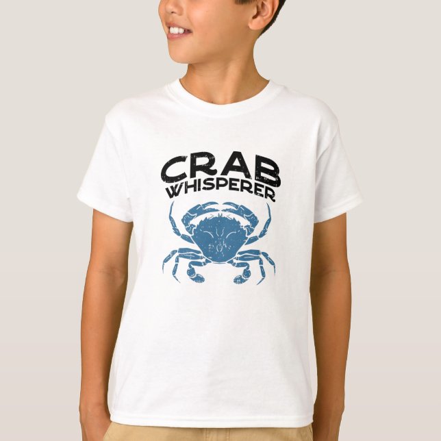 Crab Whisperer Vintage Crabbing T Shirt (Framsida)