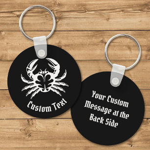 Crab White Keychain Nyckelring