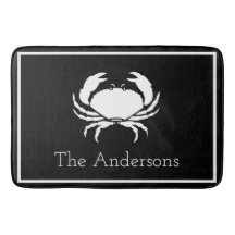 CRAB WHITE on BLACK initial Modern Brev