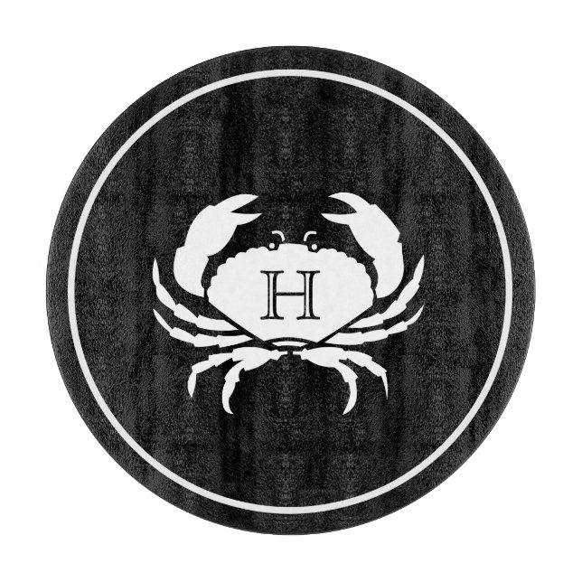 CRAB WHITE on BLACK Snyggt Modern Rand (Framsidan)