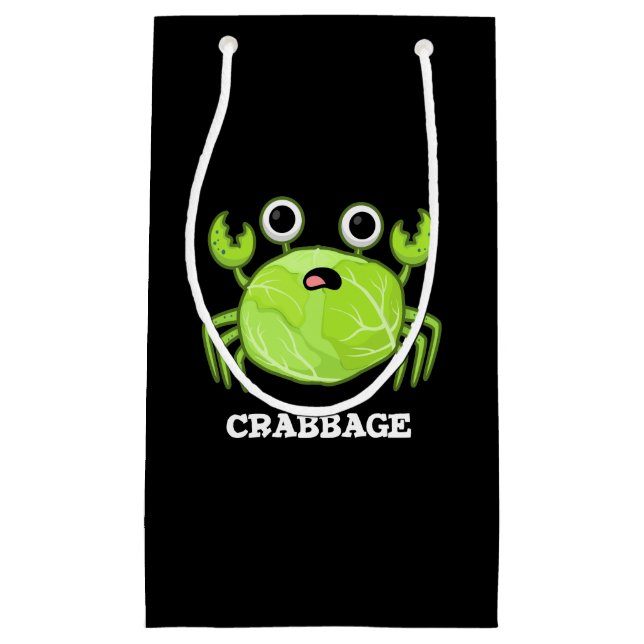 Crabbage Funny Cabbage Crab Pun Mörk BG (Framsidan)
