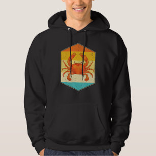 Crabbning Sea Animal Retro Seafood Crab Hoodie