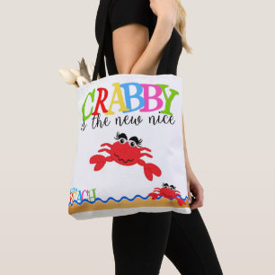 Crabby All-over-Print Tote Bag, Medium Tygkasse